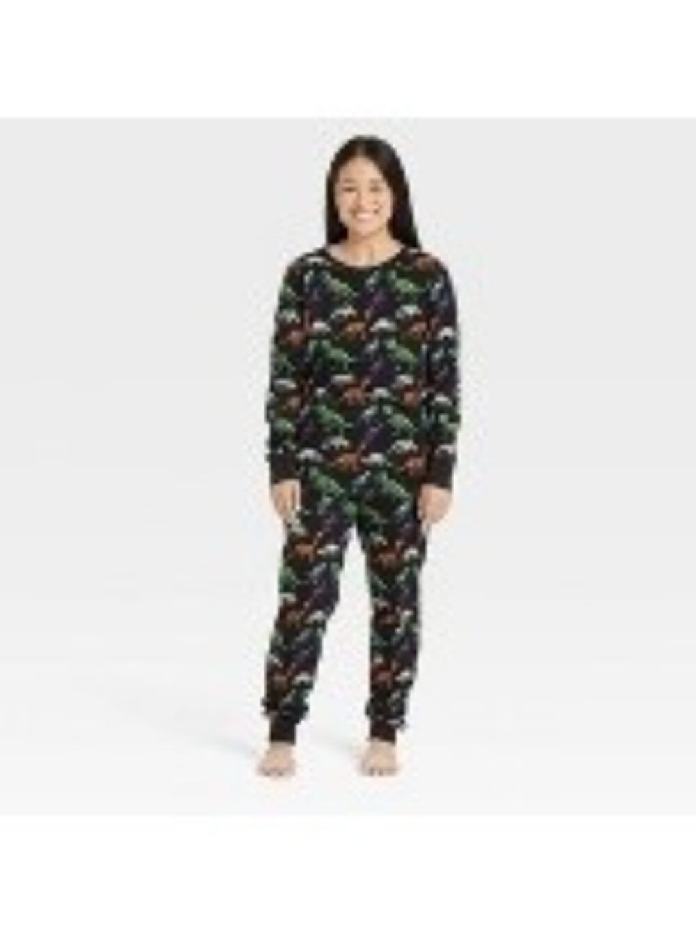 Womens Halloween Hyde & Eek Dino Pajama Set